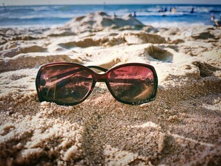 sunglasses on the beach