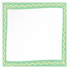 Frame with zig-zag line and circles 