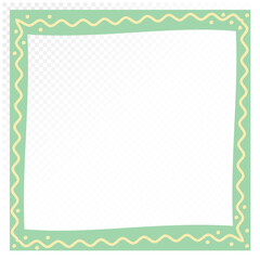 Fototapeta premium Frame with zig-zag line and circles 