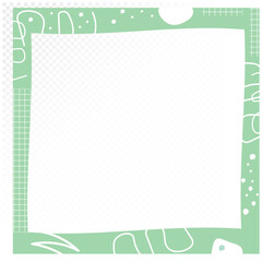 Vector frame with hand-scribbled decorative outline grid