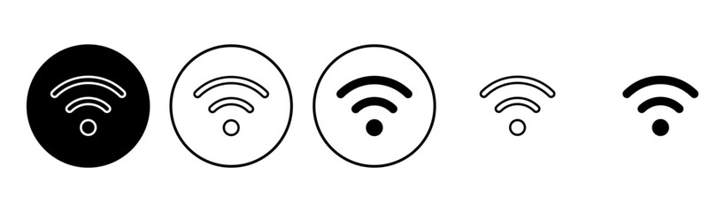 Wifi icon set. signal vector icon. Wireless  icon vector
