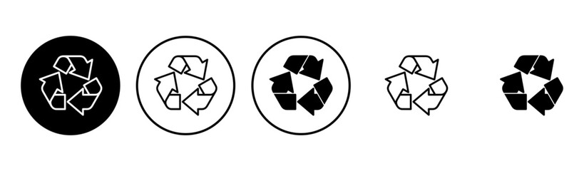 Recycle icon set. Recycling vector icon.