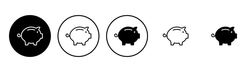 Piggy bank icon vector. piggy money icon