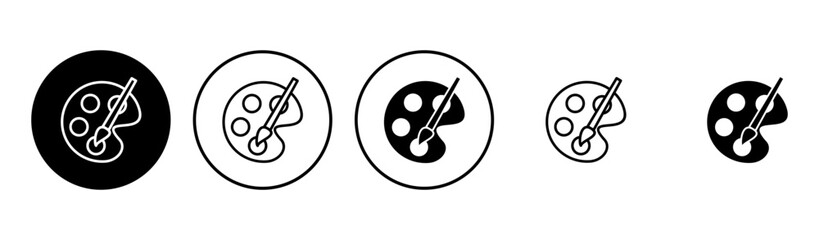 Paint icon set. paint brush icon vector. paint roller icon vector