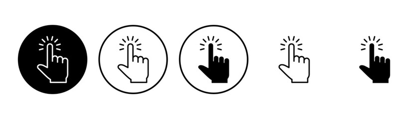 Hand click icon set. pointer icon vector. hand cursor icon vector