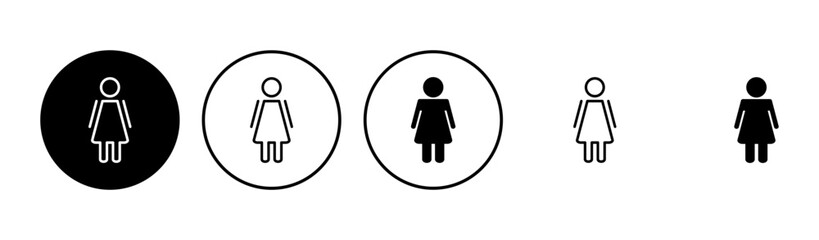 Female icon set. woman icon vector