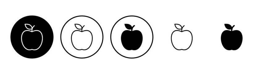 Apple icon set. Apple vector icon. apple symbols for your web design.