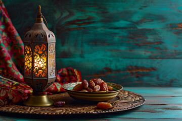 Ramadan Lantern and plate of Figs