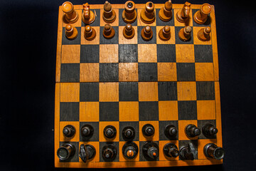 Chess pieces are placed at the beginning of the game	
