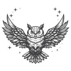 Obraz premium eagle owl illustration