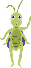 Happy Grasshopper Insect