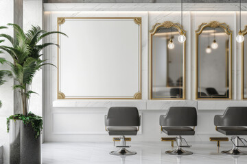 Fototapeta na wymiar Room With Chairs and Mirrors