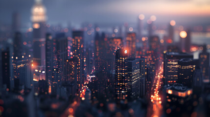 Obraz premium City in the evening. 