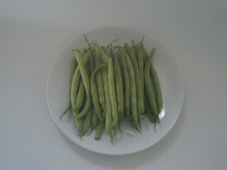 Natural fresh green beans from a supermarketEjotes frescos naturales   de un supermercado