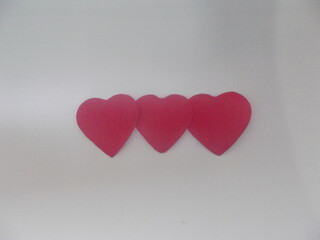 Valentine's Day, February 14, mini set of red hearts,Día de San Valentín,  14 de febrero, mini...