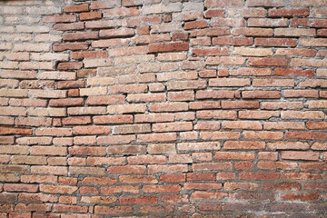 Naklejka premium Old red brick wall pattern. Vintage brickwork. Design background.