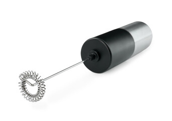 One milk frother wand isolated on white