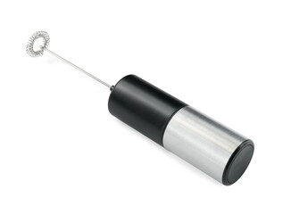 One milk frother wand isolated on white