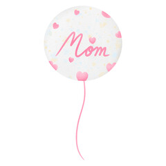 balloons and mom word