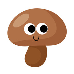 mushroom cartoon character icon.