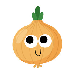 Onion cartoon character icon.