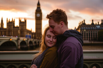 Fototapeta premium Romantic Sunset in London