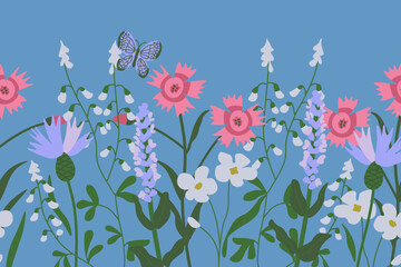 Meadow flowers background - 738998051