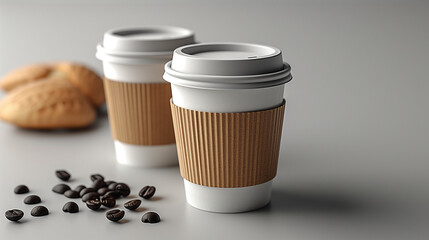 coffee cup and beans