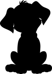 Cheerful puppy with big eyes