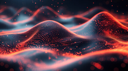 abstract waves with light