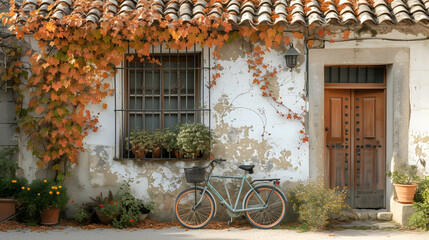 bicycle on the street of Barcelona, Spain - obrazy, fototapety, plakaty