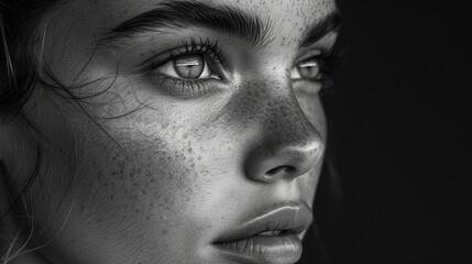 Naklejka premium Perfect Imperfection: Authentic Beauty and Unretouched Realness