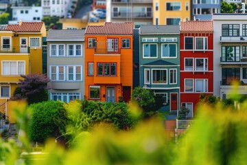 Fototapeta premium Houses background 