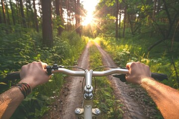 Journey Through Nature: Cycling Adventure on a Forest Trail