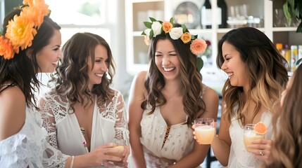Women Celebrating Bridal Shower Celebration (Generative AI)