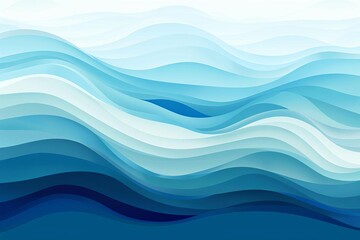 Obraz premium Abstract ocean wave design Blending shades of blue and aqua. artistic water motion concept Serene and tranquil Ideal for backgrounds and web banners
