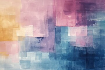 Pastel Color Blocks Abstract Canvas Art
Abstract canvas painting with soft pastel color blocks overlapping in a textured, contemporary composition.
