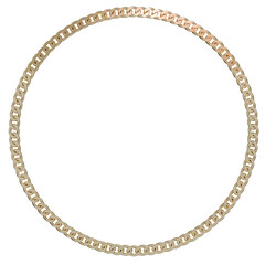 Chain Reaction: Unleash your creative spark with this versatile 3D frame. Intricate Cuban chains weave a circle, sparking endless possibilities