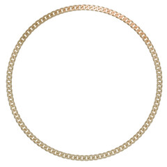 Modern Heritage: A 3D fusion of past and present. Classic Cuban chains form a modern circular frame, perfect for bold expression