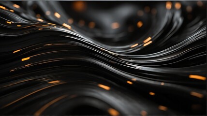 Black motion blur abstract background from Generative AI