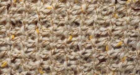 Texture of knitted fabric as background, top view