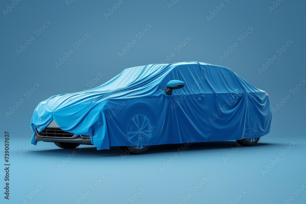 Poster new car. background with selective focus and copy space