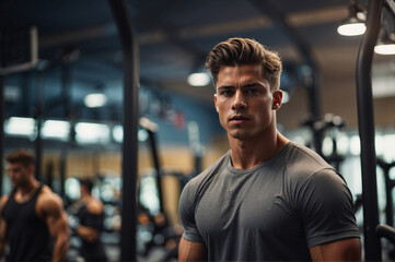 Fitness Mastery: Young Athletic Men Dominating the Gym Workout