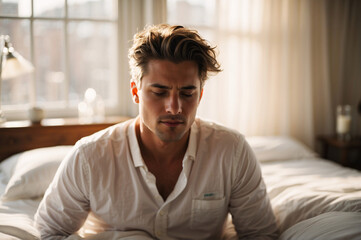 Fototapeta premium Confident Elegance. Portrait of a Handsome Young Businessman