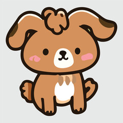 Fototapeta premium cute funny animal cartoon vector on white background 