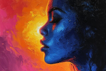 Fototapeta premium simple cool painting that a girl would enjoy trying to paint