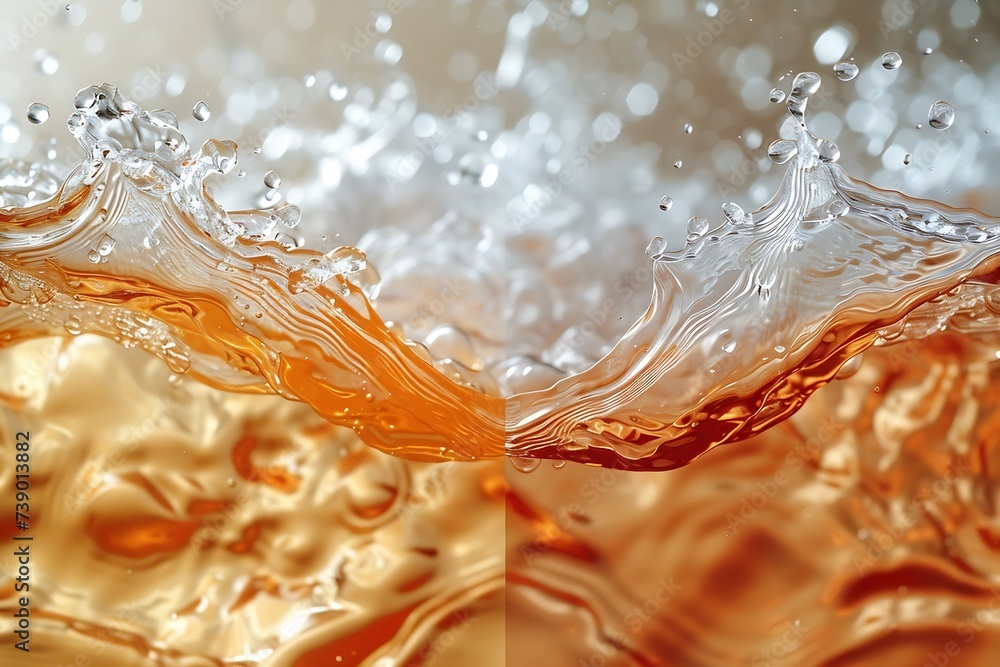 Poster generative ai : red and white wine splash diagonal