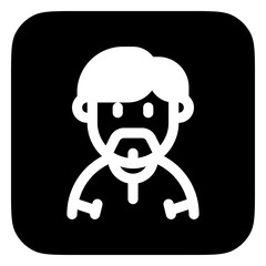 Editable beardy guy with sidecomb hairstyle avatar vector icon. User, profile, identity, persona. Part of a big icon set family. Perfect for web and app interfaces, presentations, infographics, etc