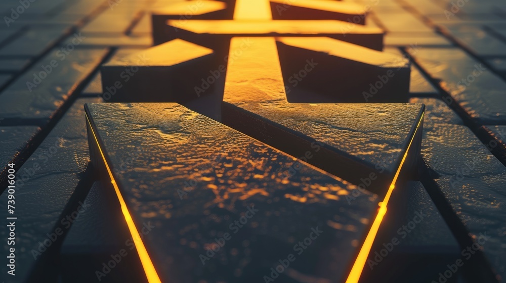 Fototapete a dynamic 3d arrow points towards endless possibilities.