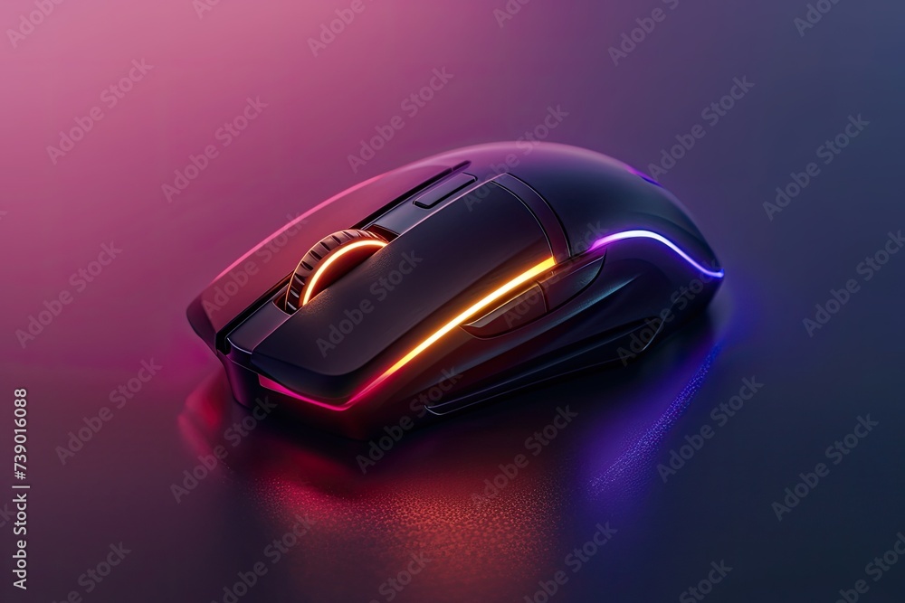 Aufkleber A 3D computer mouse icon with modern design